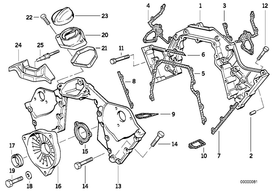 Diagram UPPER TIMING CASE for your 2009 BMW M6   