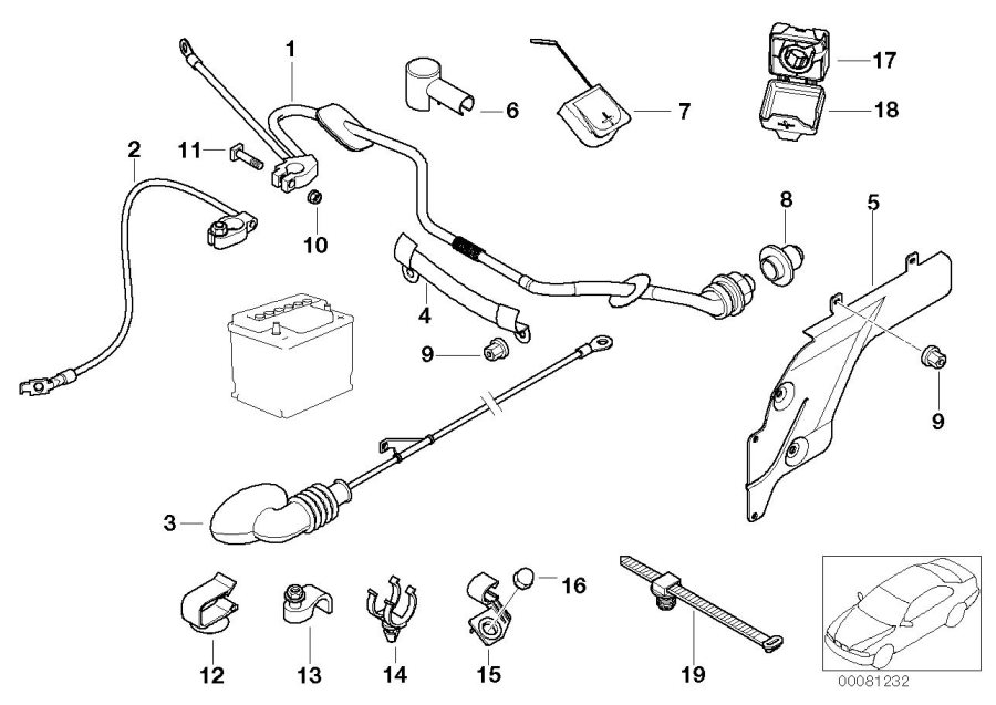 Diagram BATTERY CABLE for your 2016 BMW X1   