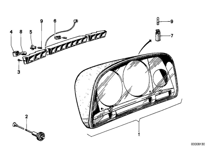 Diagram INSTRUMENTS COMBINAT-.SINGLE COMPONENTS for your BMW