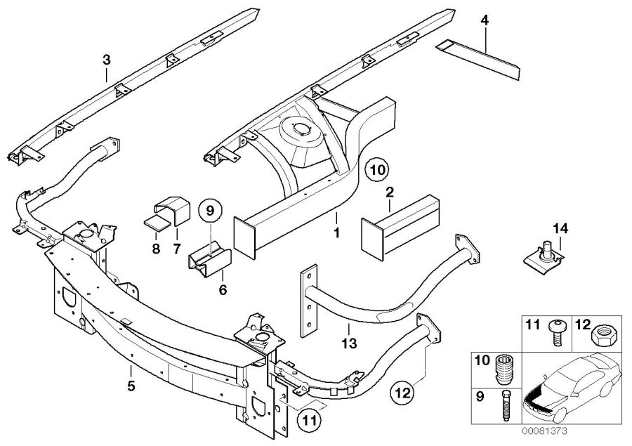 Diagram WHEELHOUSE/ENGINE support for your 2018 BMW M6   