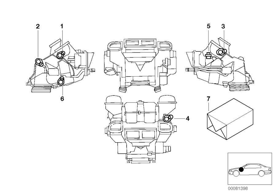 Diagram Actuator for automatic air condition for your 2016 BMW M6   