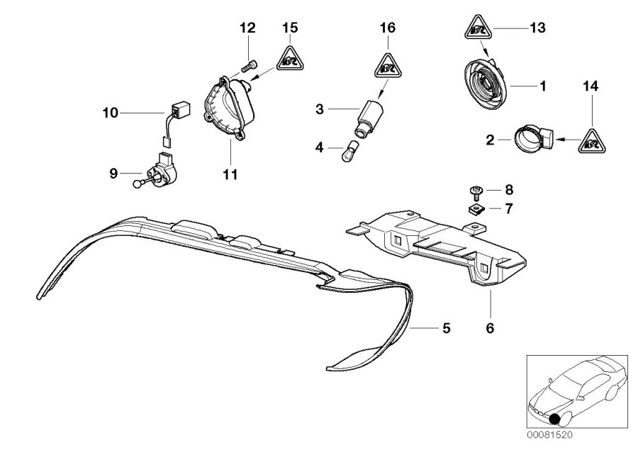 Diagram Single parts, xenon headlight for your 2018 BMW M6   