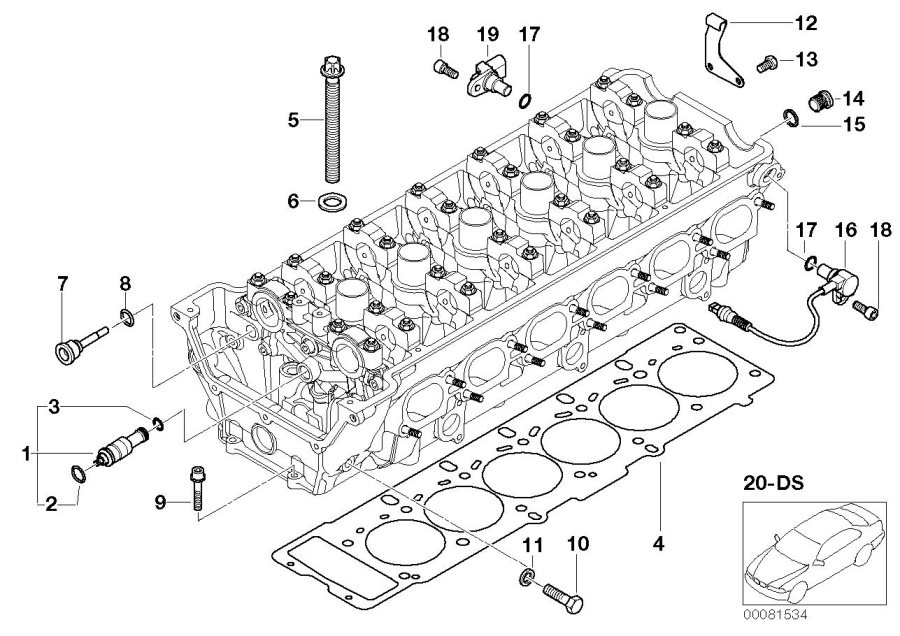 Diagram Cylinder Head Attached Parts for your BMW