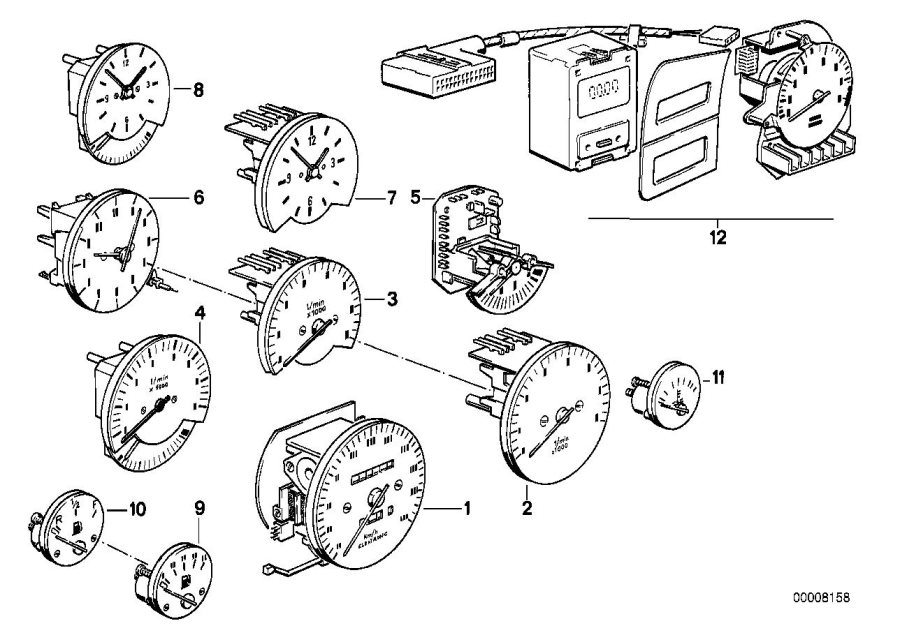 Diagram Instruments for your BMW 325i  