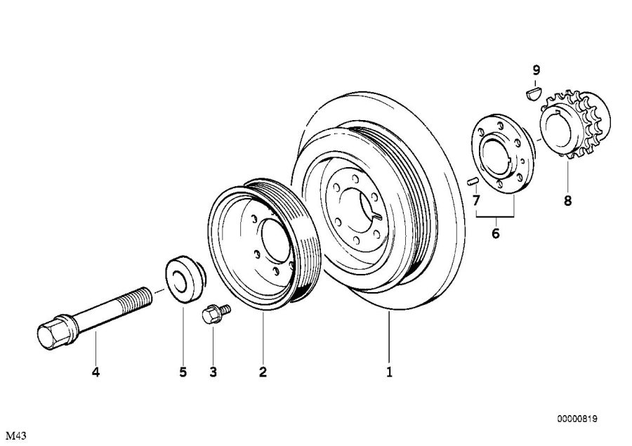 Diagram Belt Drive-vibration Damper for your 2008 BMW M6   