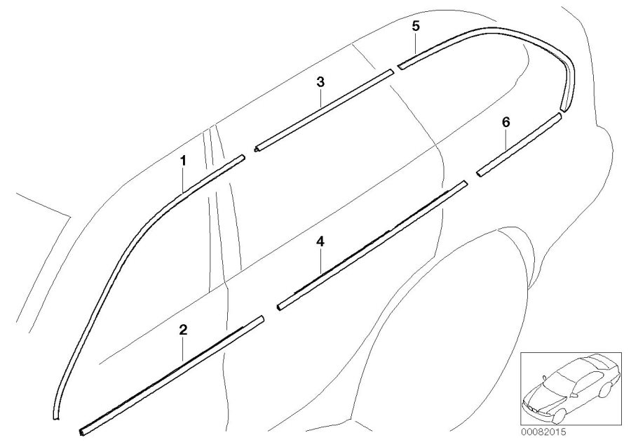 Diagram Retrofit, Titan-Line Exterieur for your 2006 BMW X5 3.0i  