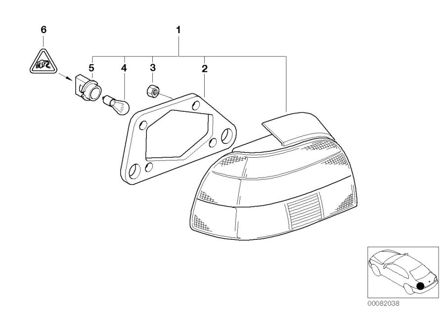 Diagram Rear light for your BMW 540i  