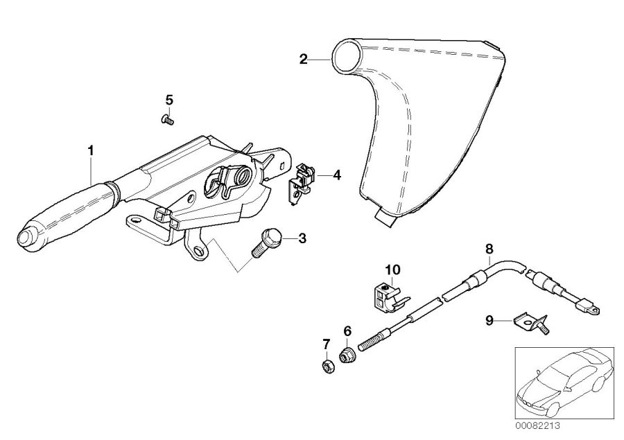 Diagram Handbrake lever for your 2021 BMW M5   