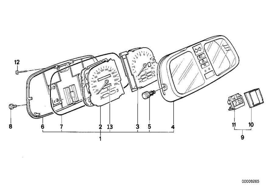 Diagram INSTRUMENTS for your BMW R60  