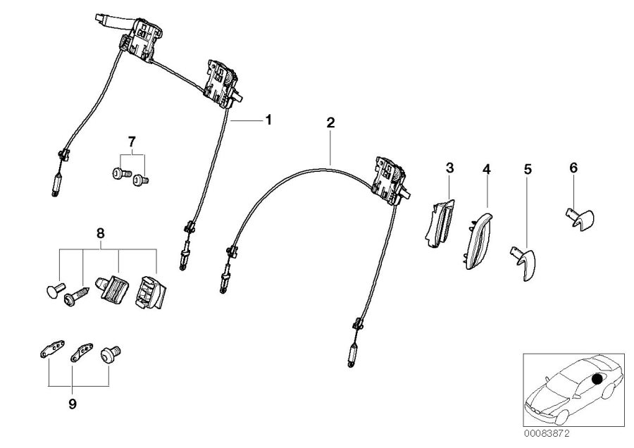 Diagram Front seat backrest unlocking for your 2008 BMW 328xi   