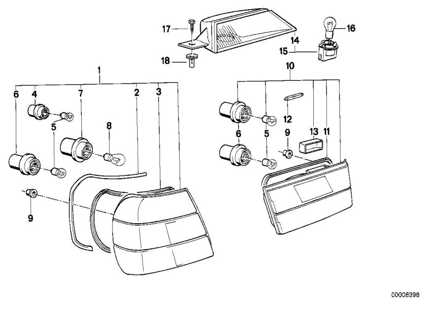 Diagram Rear light for your 2019 BMW 230iX  Convertible 