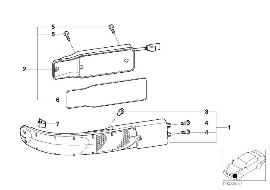 Diagram Front turn indicator for your 1988 BMW M6   