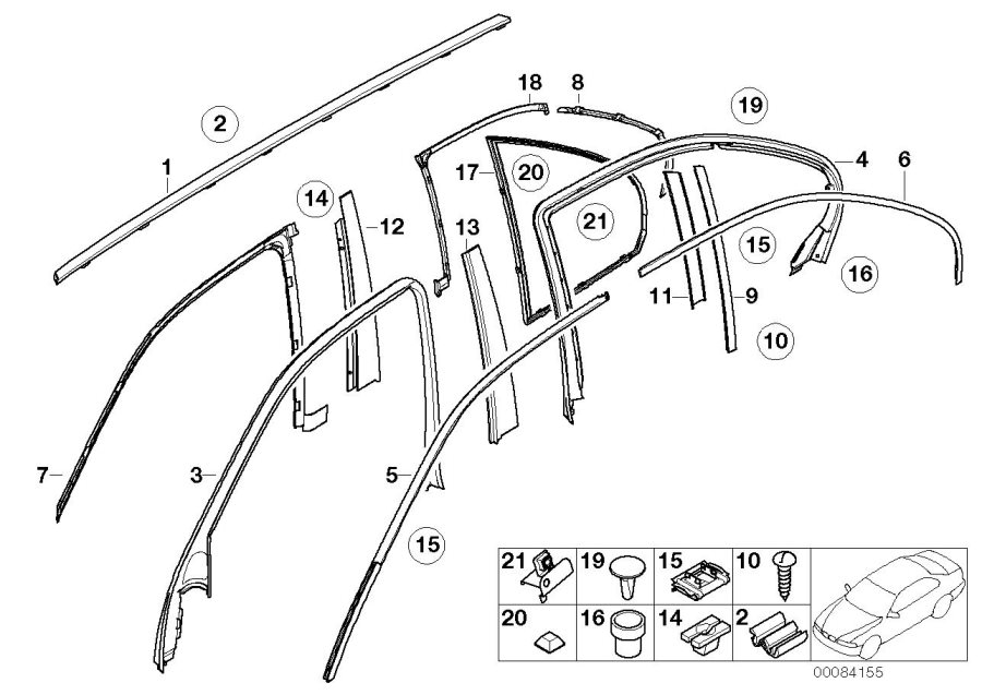 Diagram Exterior trim / grill for your 2015 BMW M6   