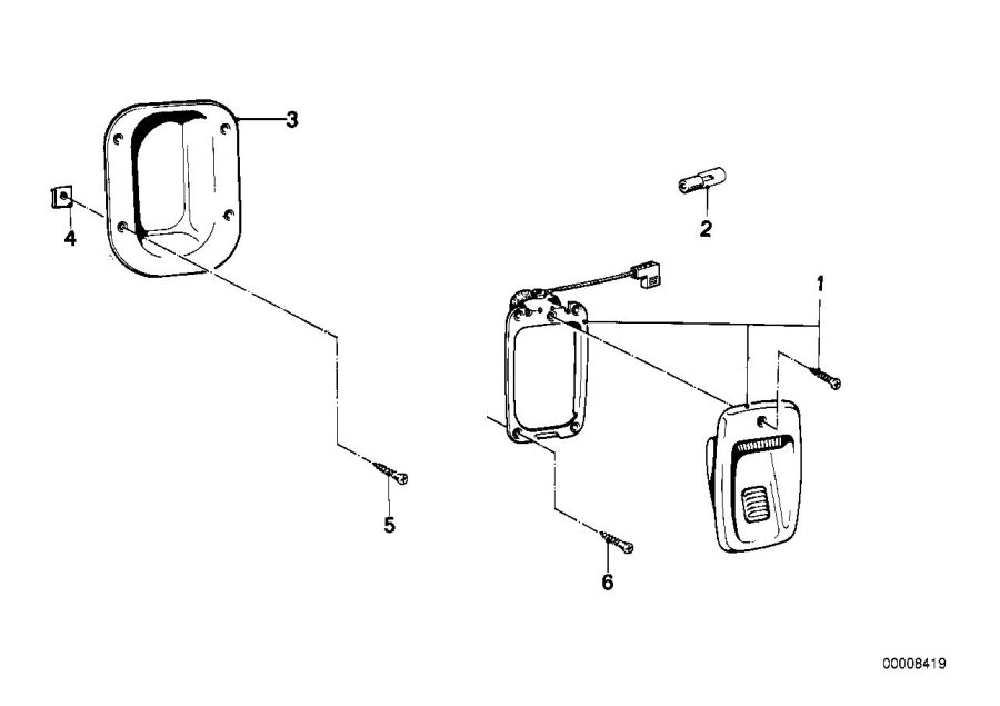 Diagram Reading light for your BMW