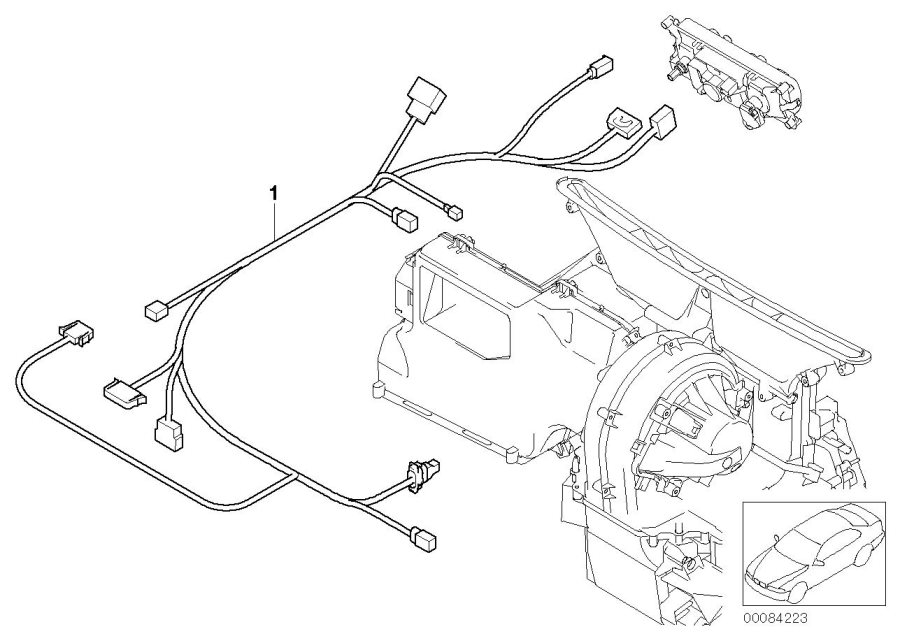 Diagram Cable set, heater and air conditioning for your MINI