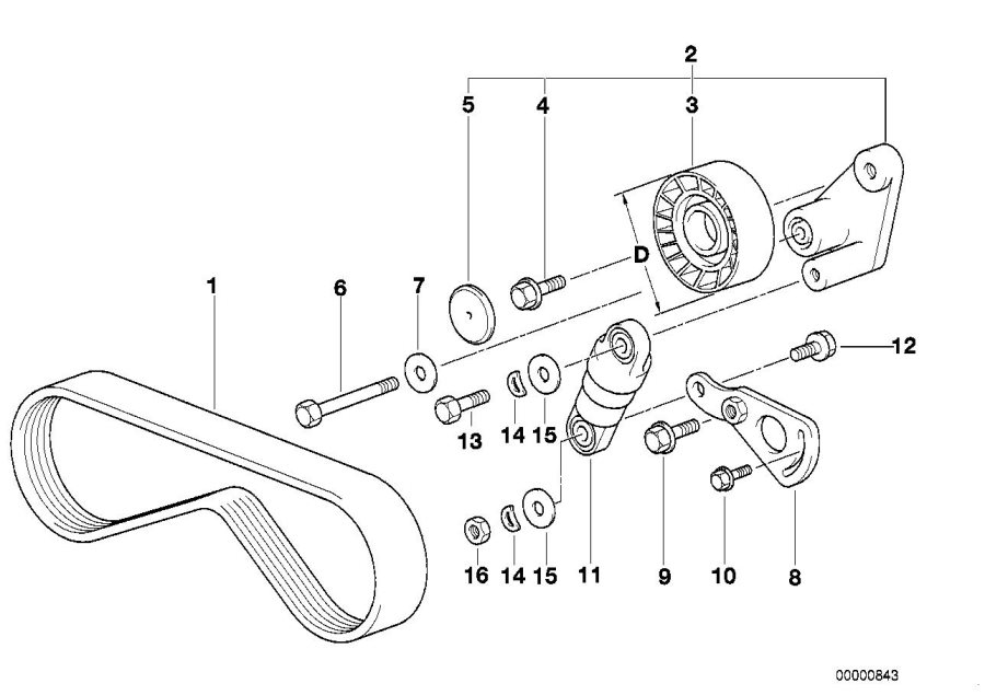 Diagram Belt Drive Climate Compressor for your BMW