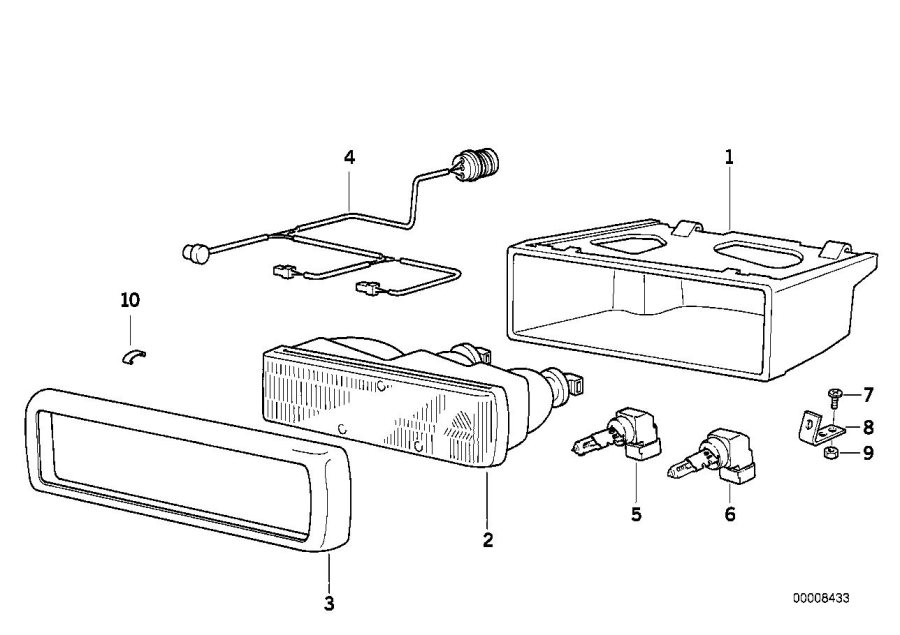 Diagram Single components for headlight for your BMW