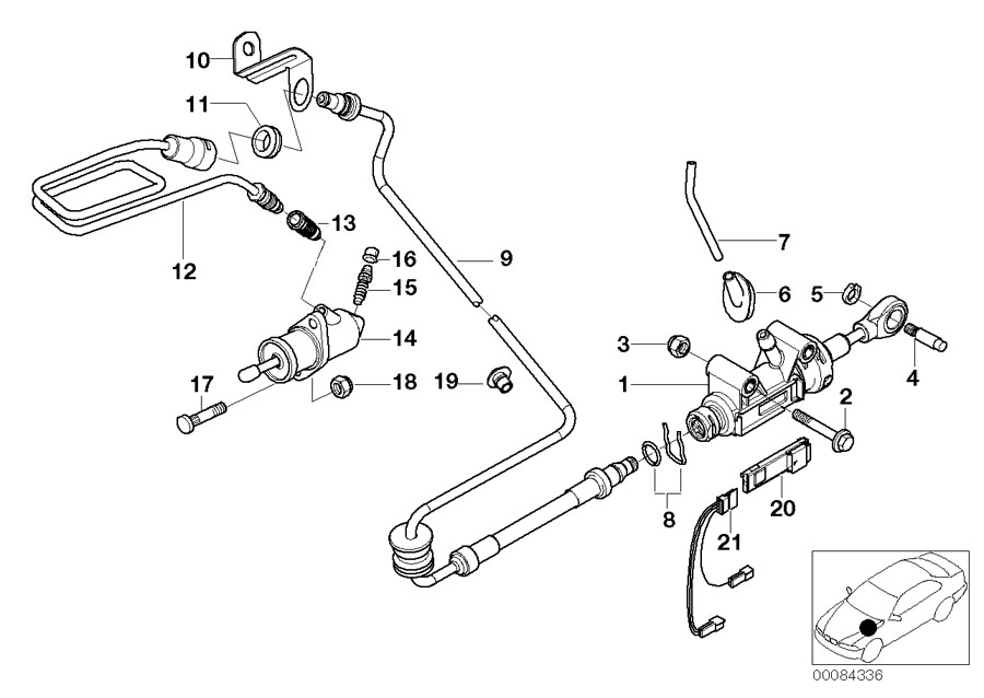 Diagram Clutch control for your BMW