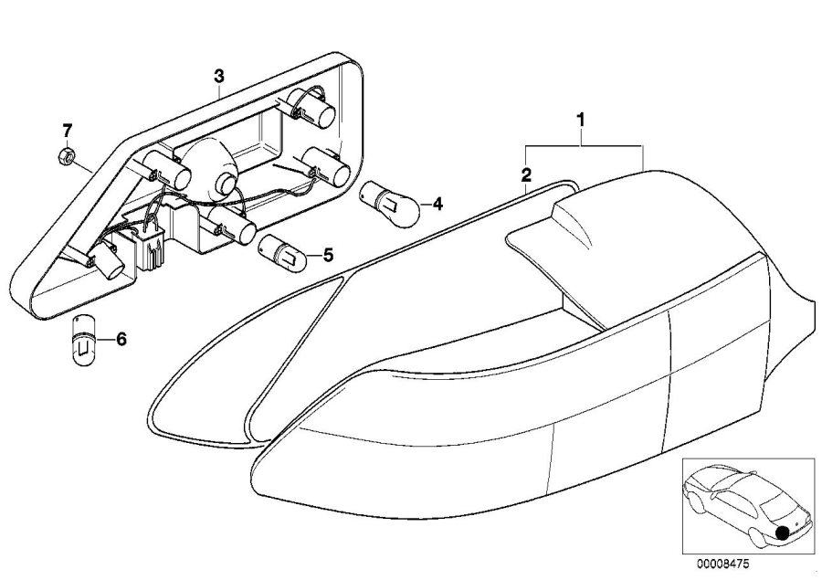 Diagram Rear light for your 1988 BMW M6   