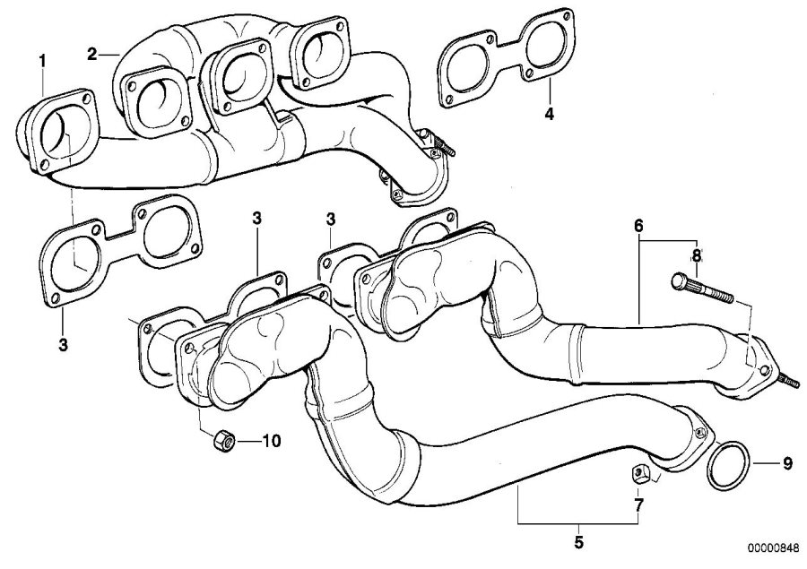 Diagram Exhaust manifold for your 2016 BMW 535d   