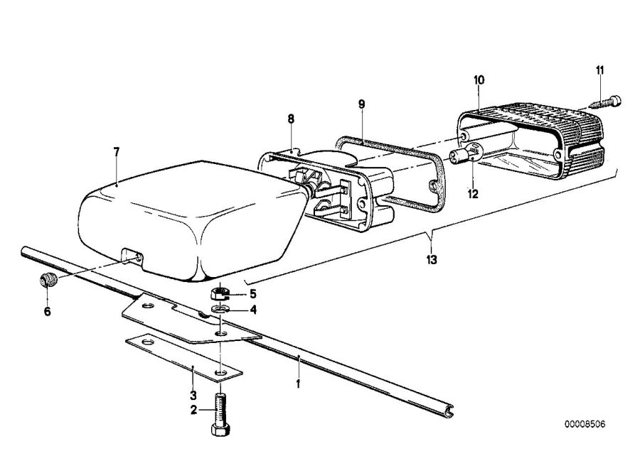 Diagram TAIL LIGHT PARTS for your 2013 BMW K1600GT   