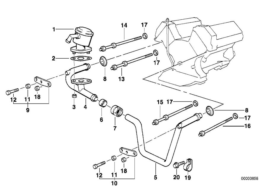 Diagram EMISSION CONTROL-AIR PUMP for your BMW