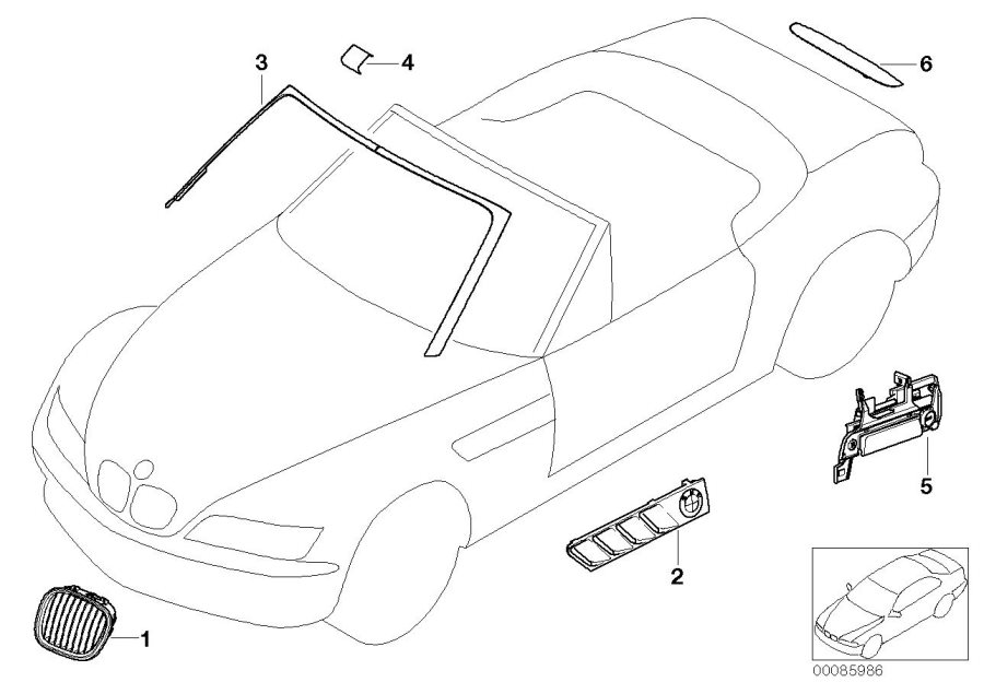 Diagram Retrofit, Chrome Line Exterieur for your 2023 BMW X3  30eX 