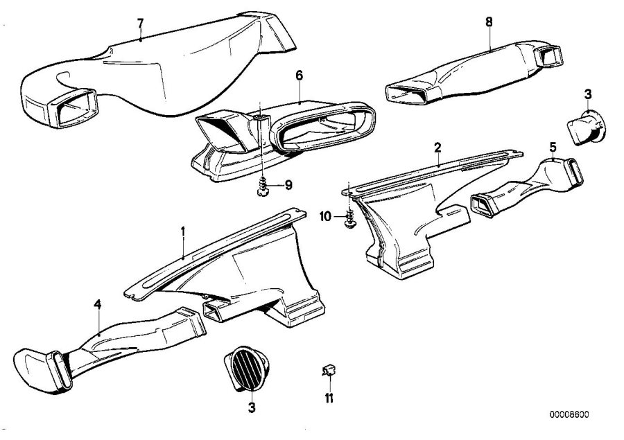 Diagram Outflow NOZZLES/COVERS for your BMW