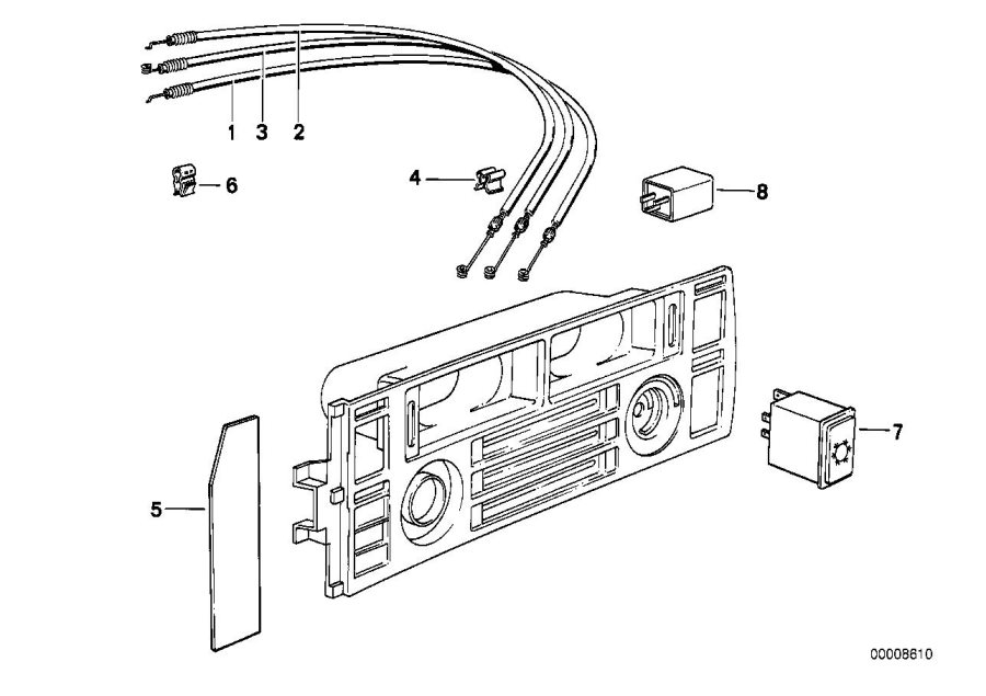 Diagram Bowden CABLE/SWITCH air conditioning for your BMW M6  