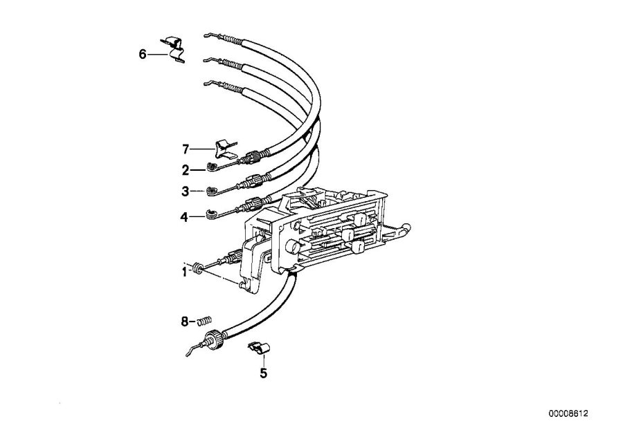 Diagram Bowden cable F flap regulation for your BMW