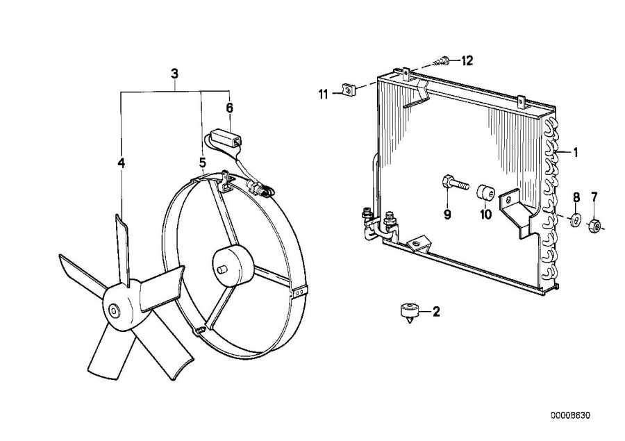 Diagram CLIMATE CAPACITOR/ADDITIONAL BLOWER for your BMW