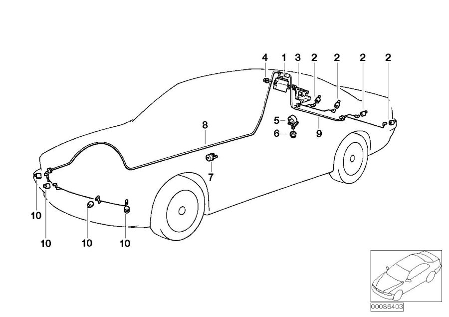 Diagram Park Distance Control (pdc) for your 2004 BMW 645Ci   