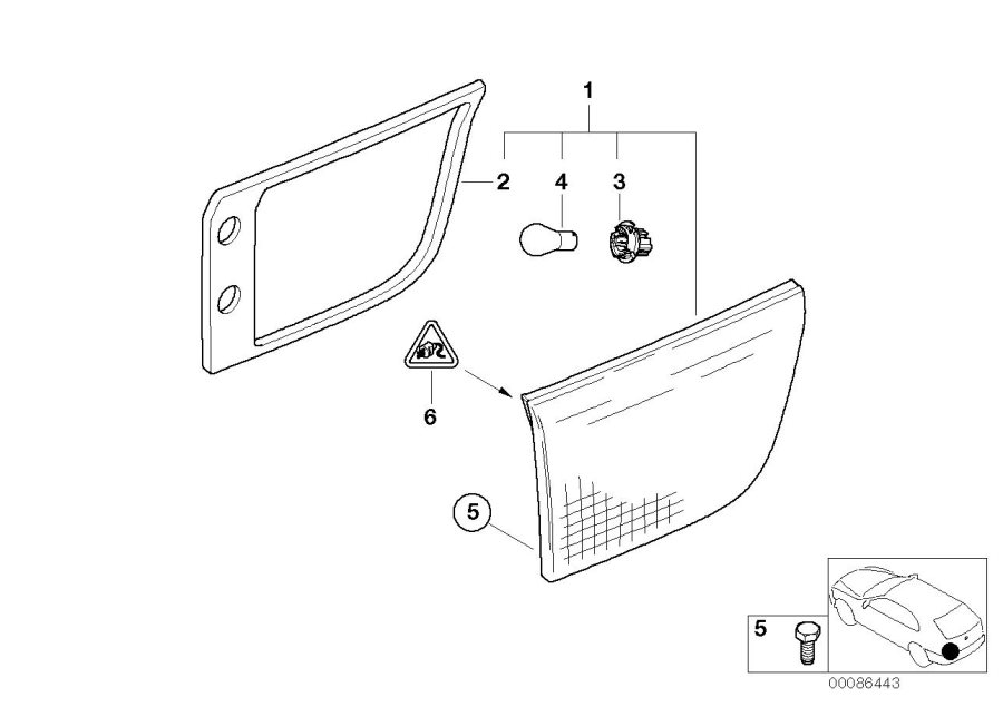 Diagram Rear light in trunk lid for your 2023 BMW X3  30eX 