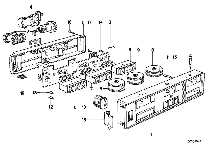 Diagram Automatic air conditioning control for your BMW