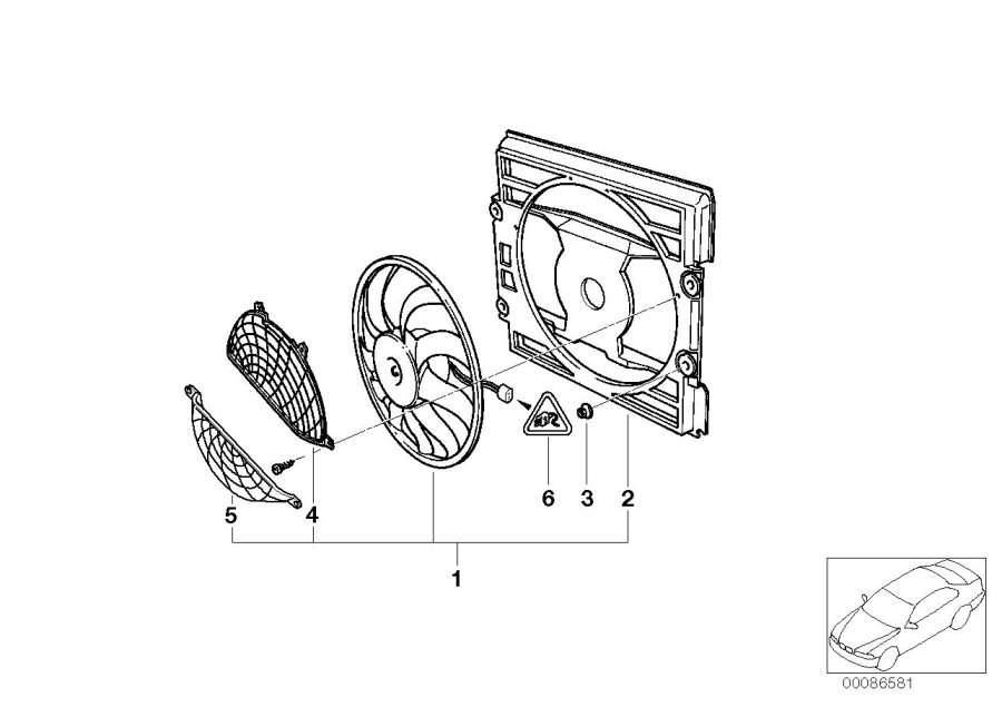 Diagram Pusher fan for your 2023 BMW X3  30eX 