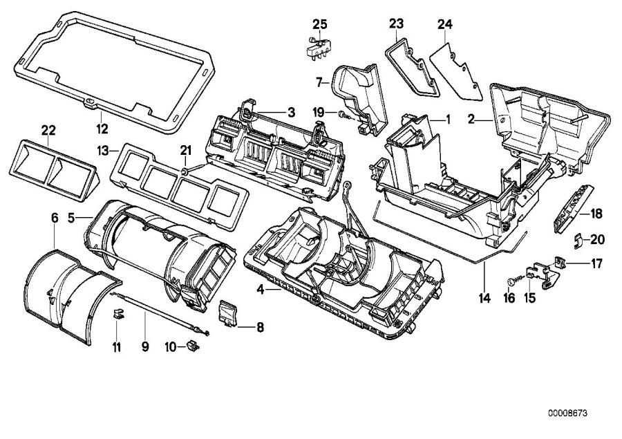 Diagram Housing parts - air conditioning for your BMW