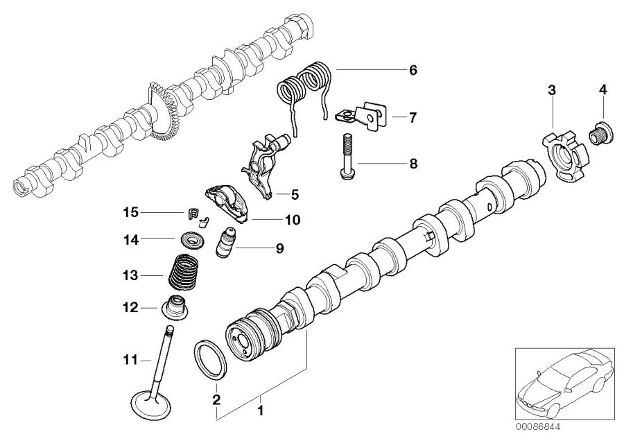 Diagram Valve timing gear, camshaft, inlet for your 2017 BMW 650i   