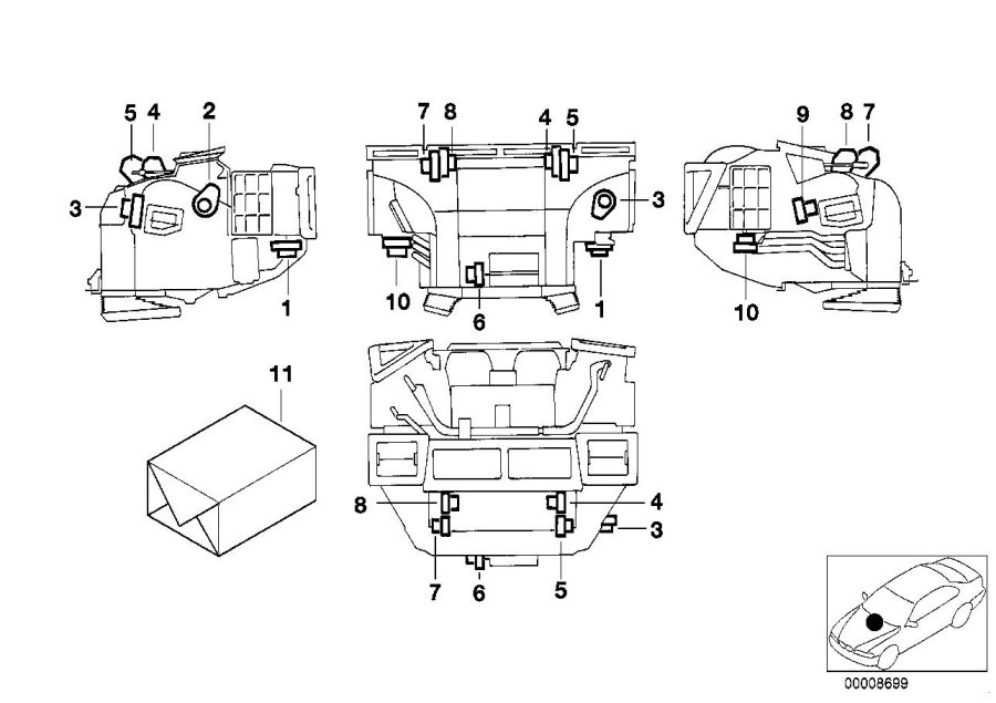 Diagram Actuator for automatic air condition for your 2016 BMW M6   