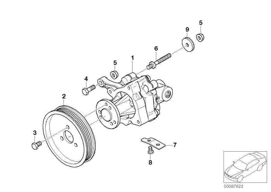 Diagram Power steering pump for your 2015 BMW M6   