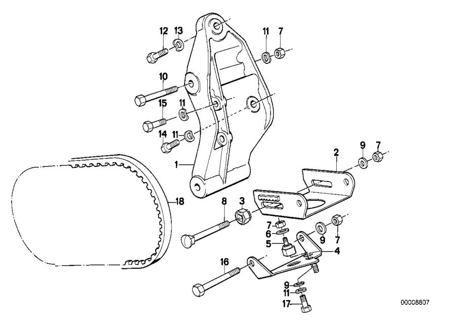 Diagram AIR COND.COMPRESSOR-SUPPORTING BRACKET for your 2016 BMW i3  60Ah 