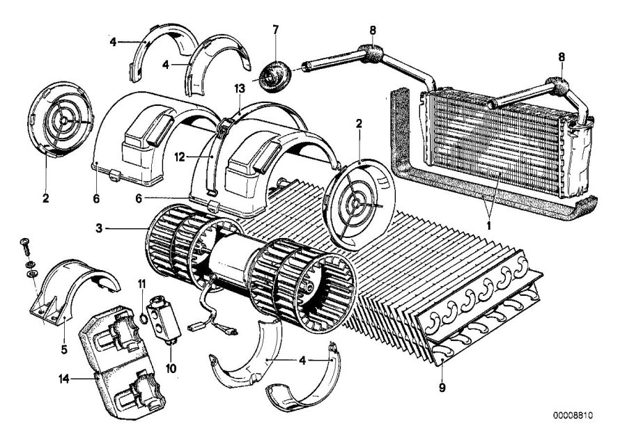 Diagram Air conditioning unit parts for your BMW M2 CS Racing  