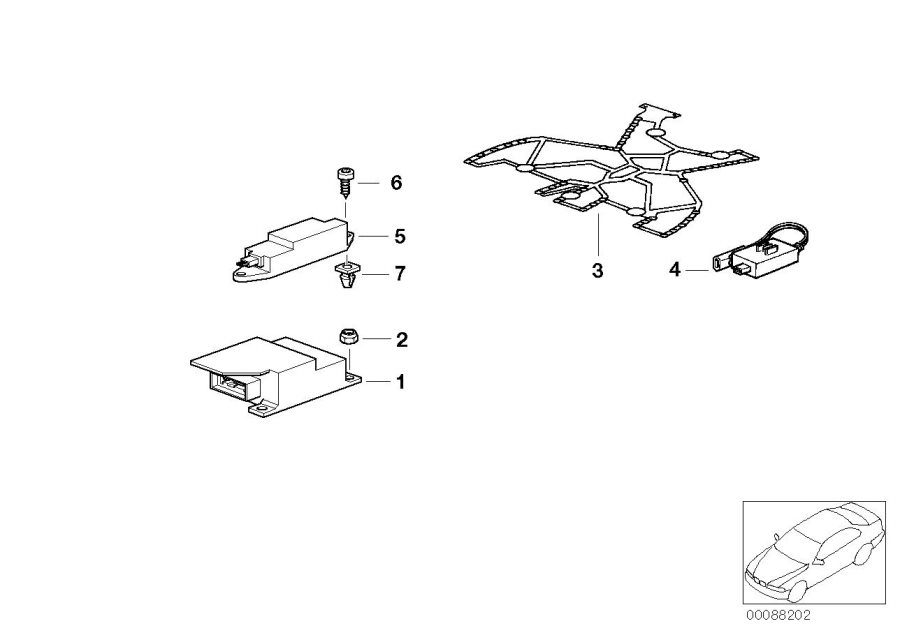 Diagram Electric parts airbag for your 2023 BMW X3  30eX 