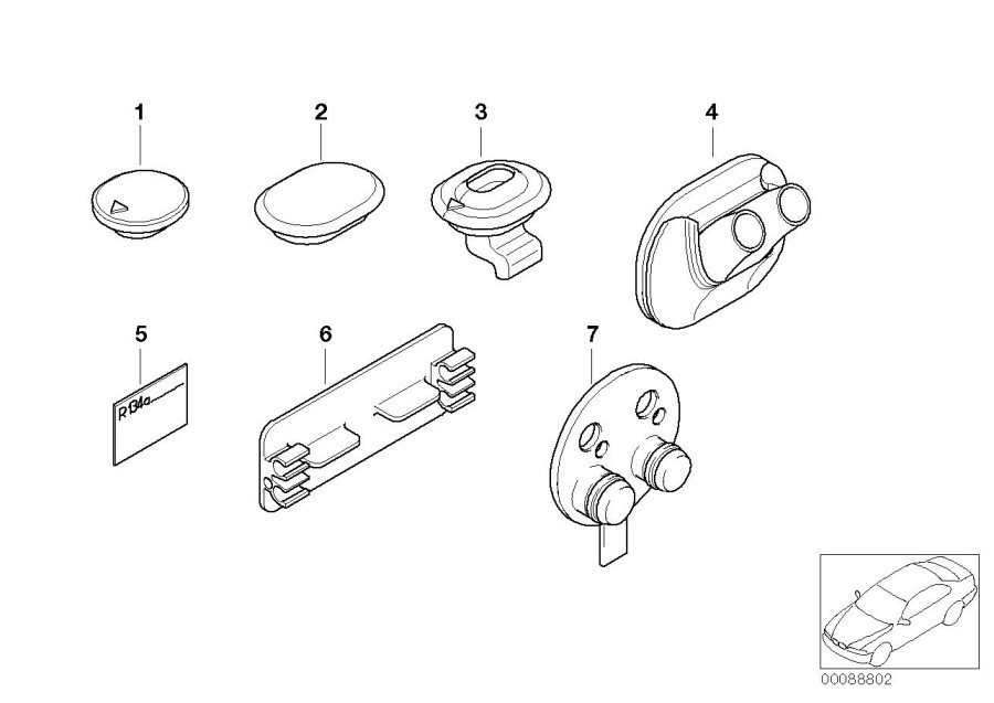 Diagram Diverse small parts for your BMW