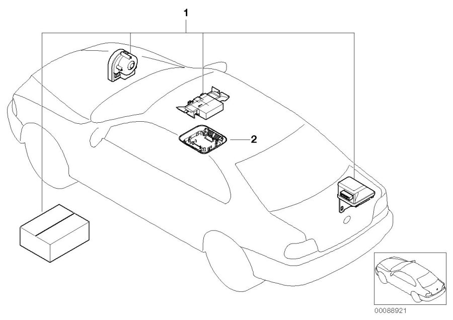 Diagram INSTALLATION KIT ALARM SYSTEM for your 2023 BMW X3  30eX 