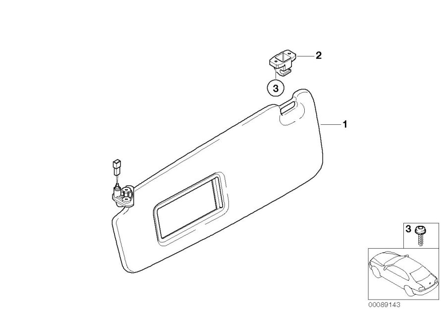 Diagram Sun visors for your 2012 BMW M6   