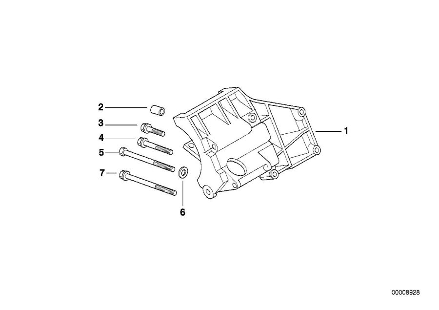 Diagram Climate compressor supporting bracket for your 2016 BMW i3  60Ah 