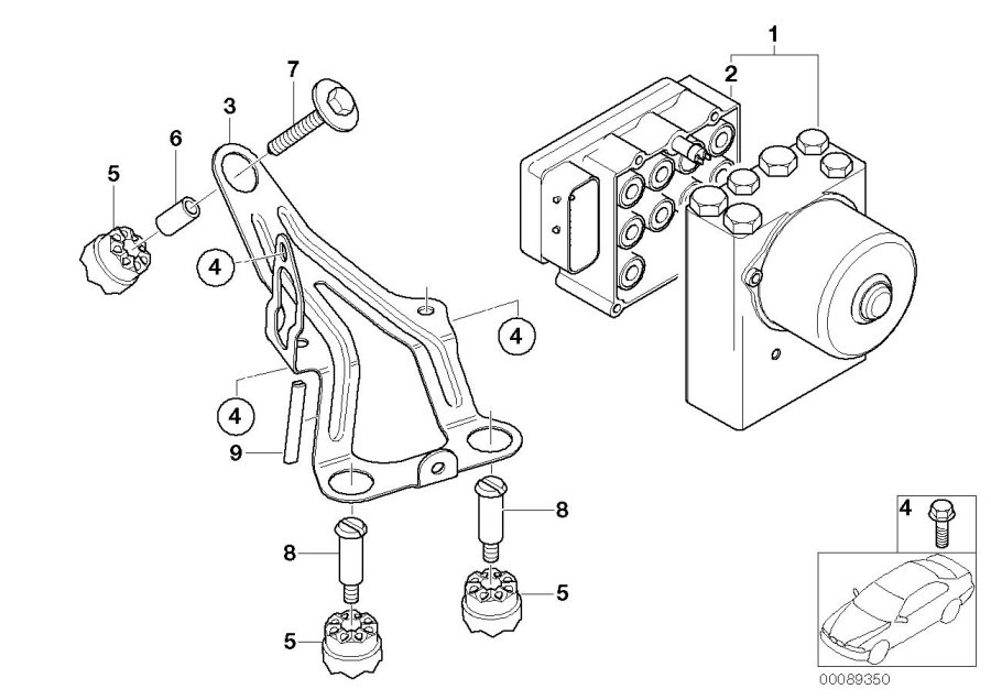 Diagram ABS hydro unit/control unit/support for your MINI