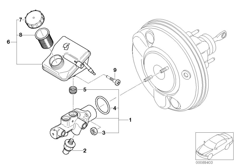 Diagram Brake master cylinder DSC for your MINI