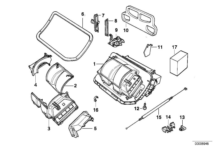 Diagram Housing parts - air conditioning for your BMW 328i  