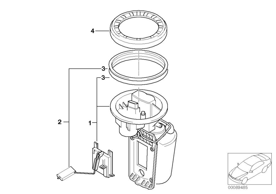 Diagram Fuel pump and fuel level sensor for your MINI